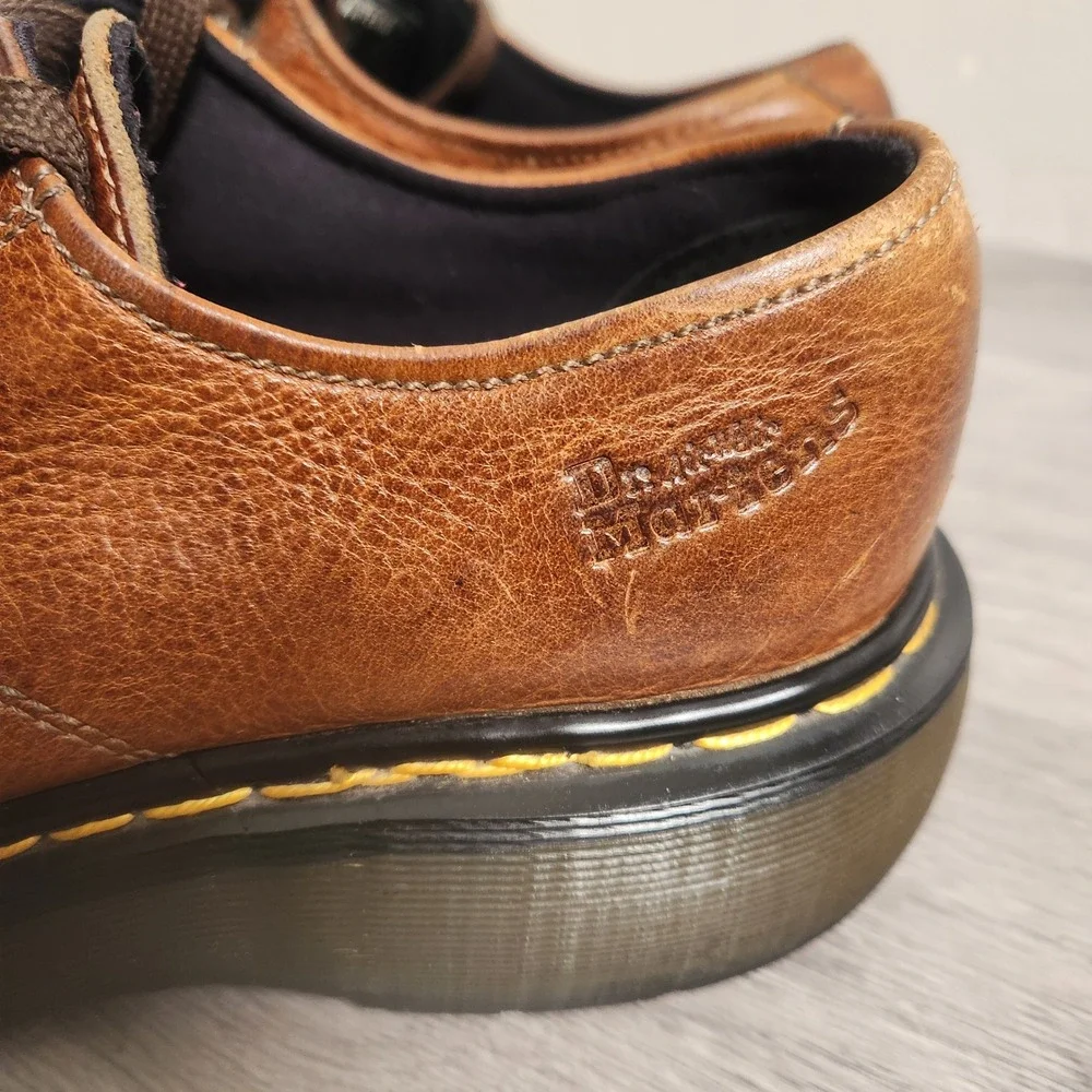 Vintage Dr Martens Brown Leather‎ Shoes Size 6 Y2K Wingtip Brogue Oxford Chunky